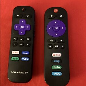 On Running 2 Roku TV Black & Purple Streaming Remote - Replacement